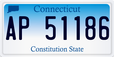 CT license plate AP51186