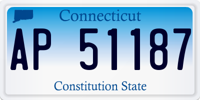 CT license plate AP51187