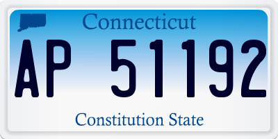 CT license plate AP51192