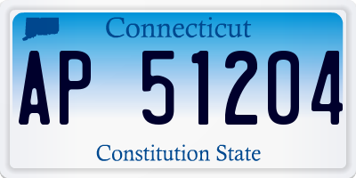 CT license plate AP51204