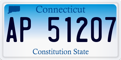 CT license plate AP51207