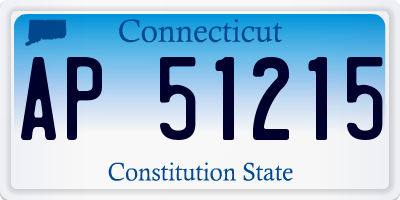 CT license plate AP51215