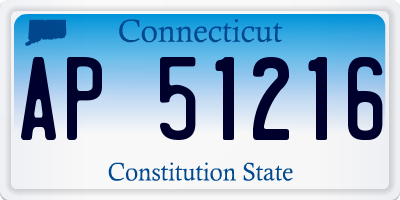 CT license plate AP51216