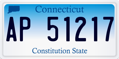 CT license plate AP51217