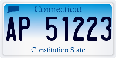 CT license plate AP51223