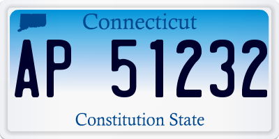 CT license plate AP51232