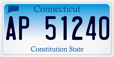 CT license plate AP51240