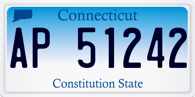 CT license plate AP51242