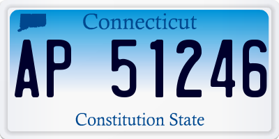 CT license plate AP51246