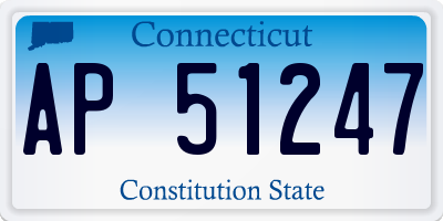CT license plate AP51247