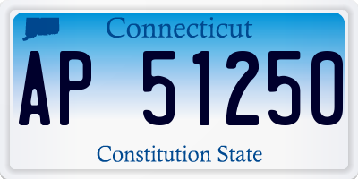 CT license plate AP51250