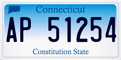 CT license plate AP51254