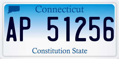 CT license plate AP51256