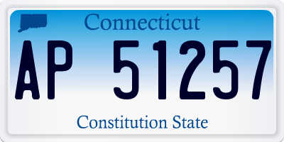 CT license plate AP51257