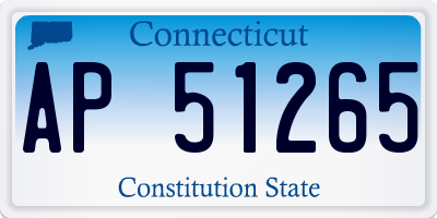 CT license plate AP51265