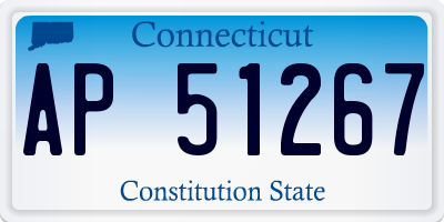 CT license plate AP51267