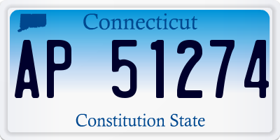 CT license plate AP51274