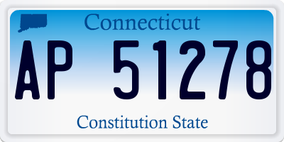 CT license plate AP51278