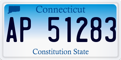 CT license plate AP51283
