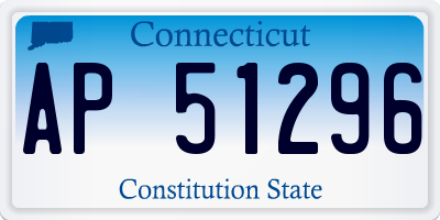 CT license plate AP51296