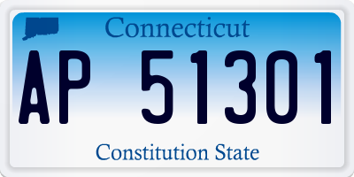 CT license plate AP51301