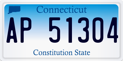 CT license plate AP51304