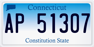 CT license plate AP51307