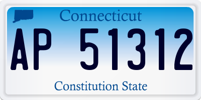 CT license plate AP51312
