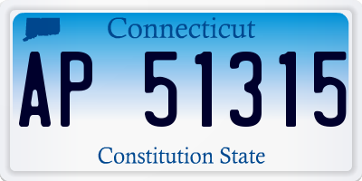 CT license plate AP51315