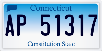 CT license plate AP51317