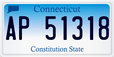 CT license plate AP51318
