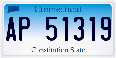 CT license plate AP51319