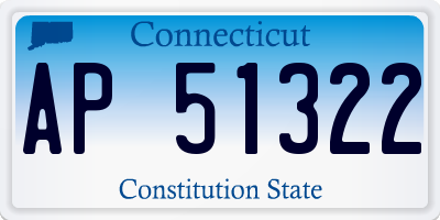 CT license plate AP51322
