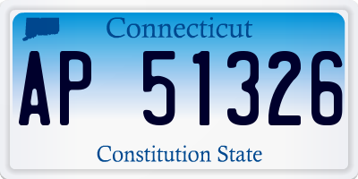 CT license plate AP51326