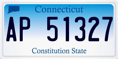 CT license plate AP51327