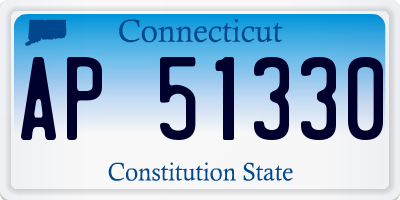 CT license plate AP51330