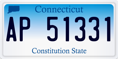 CT license plate AP51331