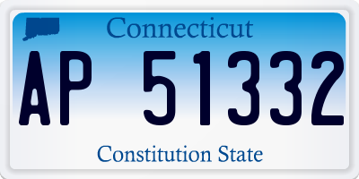 CT license plate AP51332