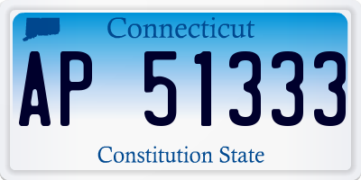 CT license plate AP51333