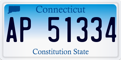 CT license plate AP51334