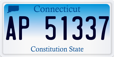 CT license plate AP51337