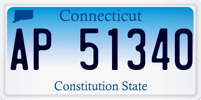 CT license plate AP51340