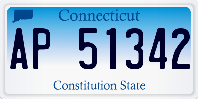 CT license plate AP51342