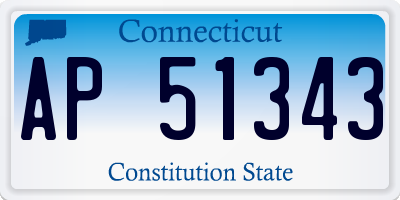 CT license plate AP51343