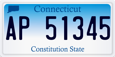 CT license plate AP51345