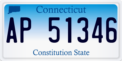 CT license plate AP51346