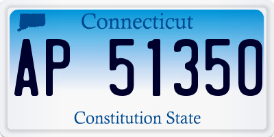 CT license plate AP51350