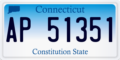 CT license plate AP51351
