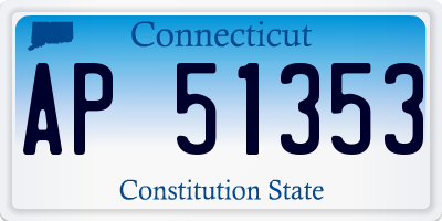 CT license plate AP51353