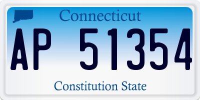 CT license plate AP51354